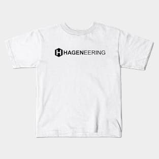 Hageneering Logo Shirt - Black Text Kids T-Shirt